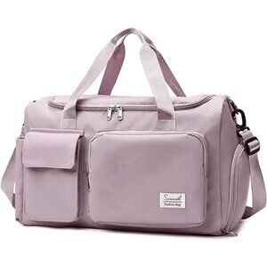 Sports Gym Bag with Shoes Compartment- Pink